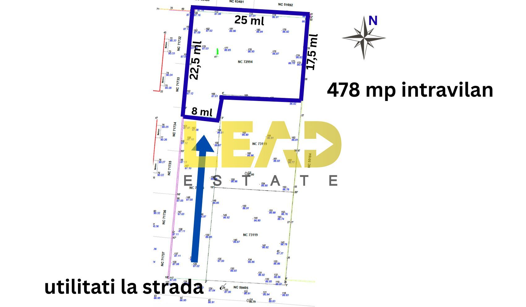 Vanzare Teren Construibil, Intravilan, CU,  478 mp - Tunari! Comision 0% - Poză 2