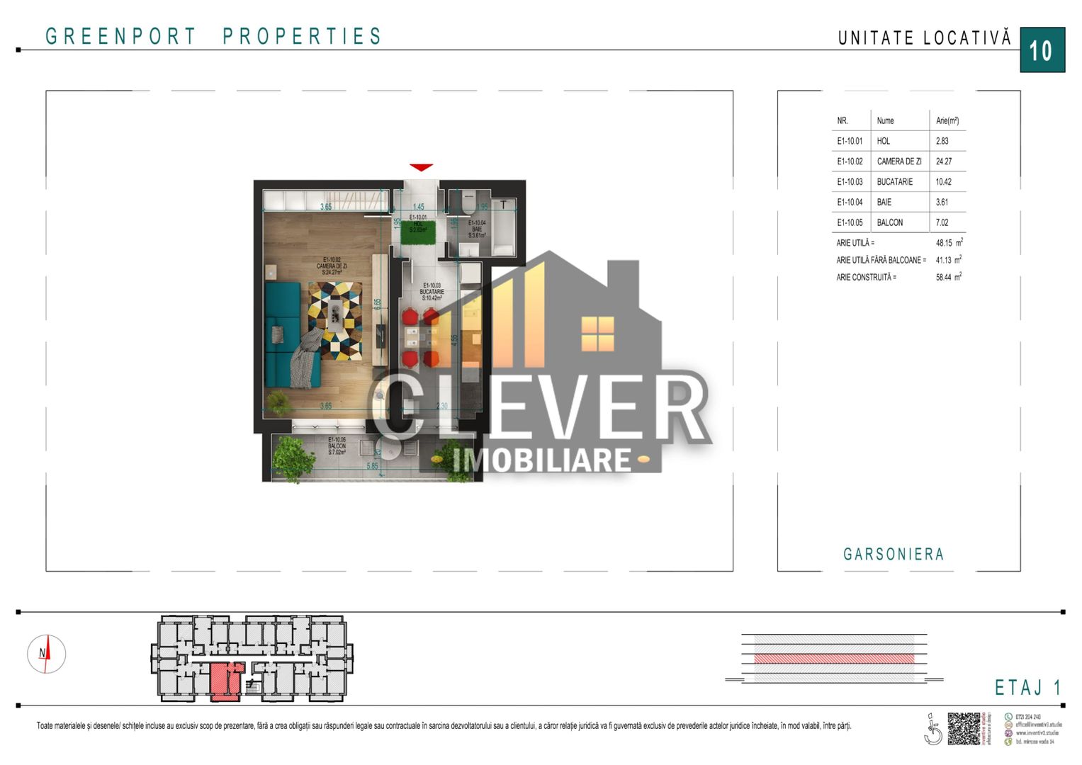 Titan-Pallady Garsoniera Decomandata Loc Parcare Inclus - Poză 1