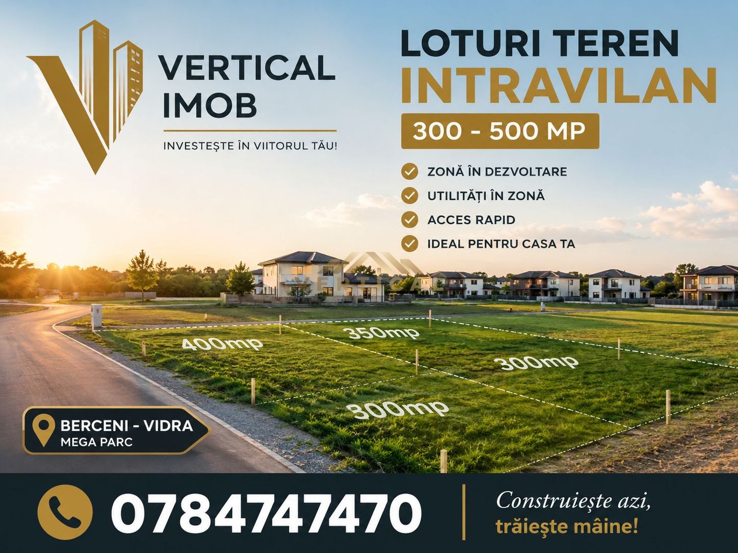 Vânzare terenuri in comuna Berceni , Vidra Ilfov - Poză 1