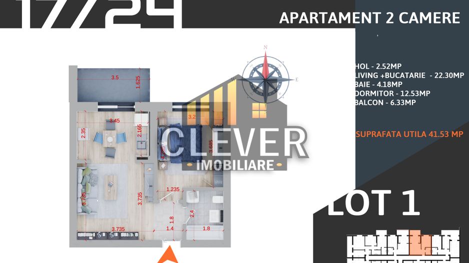 2 camere -Ideal Investitie-Theodor Pallady-Avans 15% - Poză 2