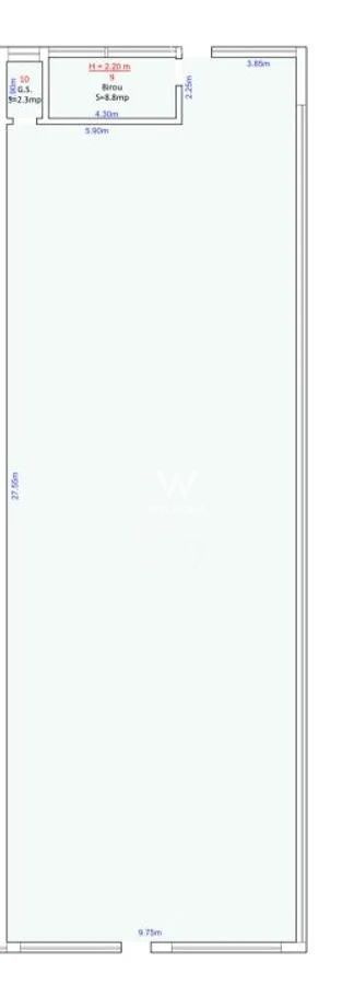 Showroom 300mp Soseaua Alba Iulia cu vitrina mare - Schiță 2