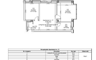 Apartament 3 camere | Terasa | Priveliste | Terra, Floresti - Schiță 4