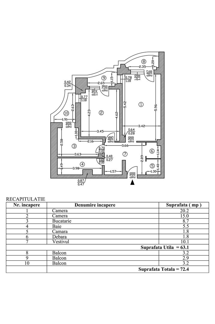 Apartament 2 Camere Decomandat – Vedere Bulevardul Unirii - Poză 18