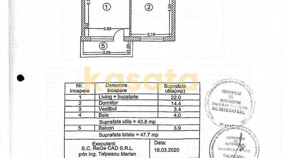 Apartament 2 camere|Bloc 2020|Complet mobilat și utilat - Schiță 8
