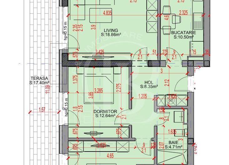 Apartament 3 camere Promo Loc Parcare Theodor Pallady - Schiță 2