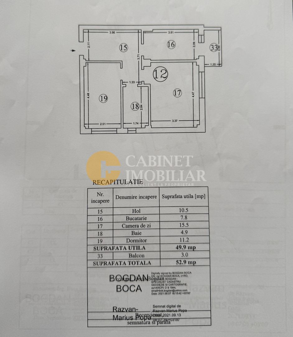 Galata - Etaj Intermediar - Bloc Nou - 2 Camere Decomandat - Poză 10