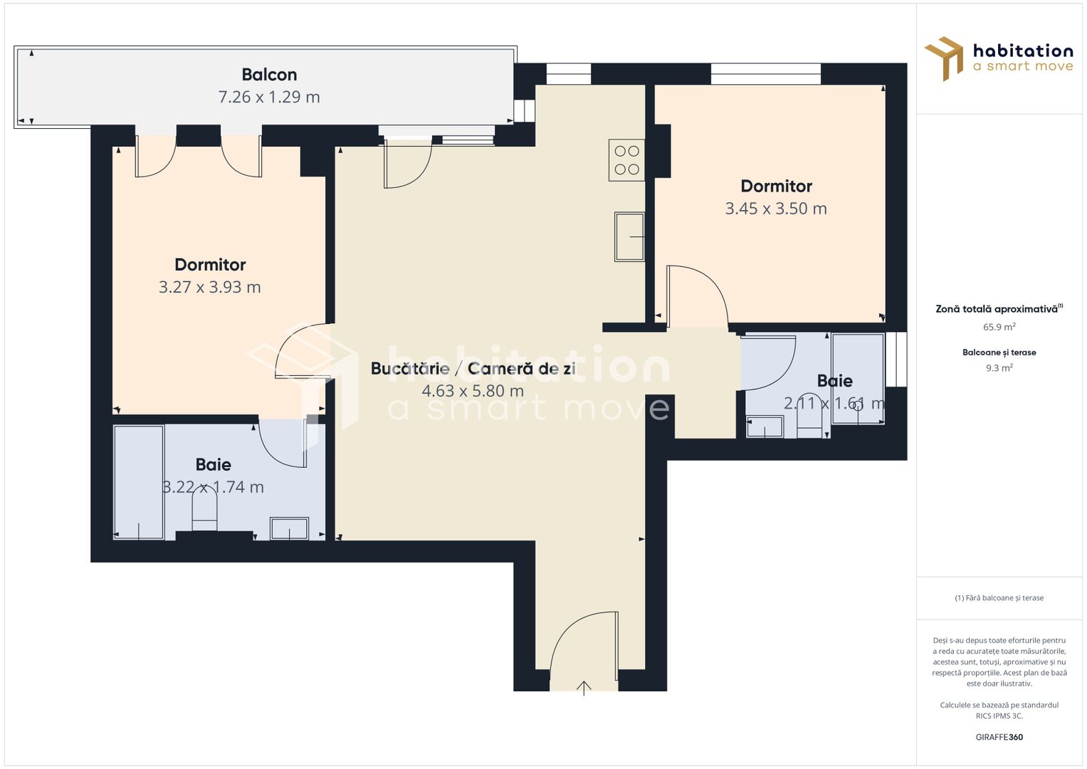 Tur virtual- 3 camere |Elegant| Parcare subterana| Boxa| zona Aradului - Poză 26