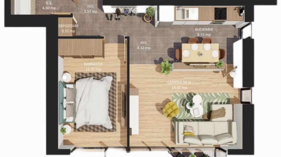 De inchiriat– apartament 2 camere | Confort și acces rapid | Panduri- bloc Nou - Poză 17