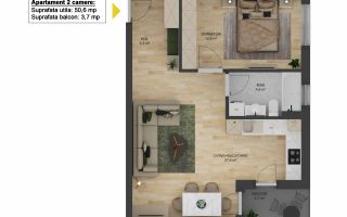 Apartament 2 camere – Șelimbăr - Poză 1