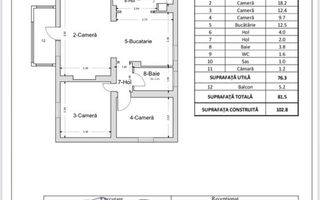 Apartament cu 4 camere | Suprafață generoasă 81mp  | Dâmbu Pietros - Poză 14