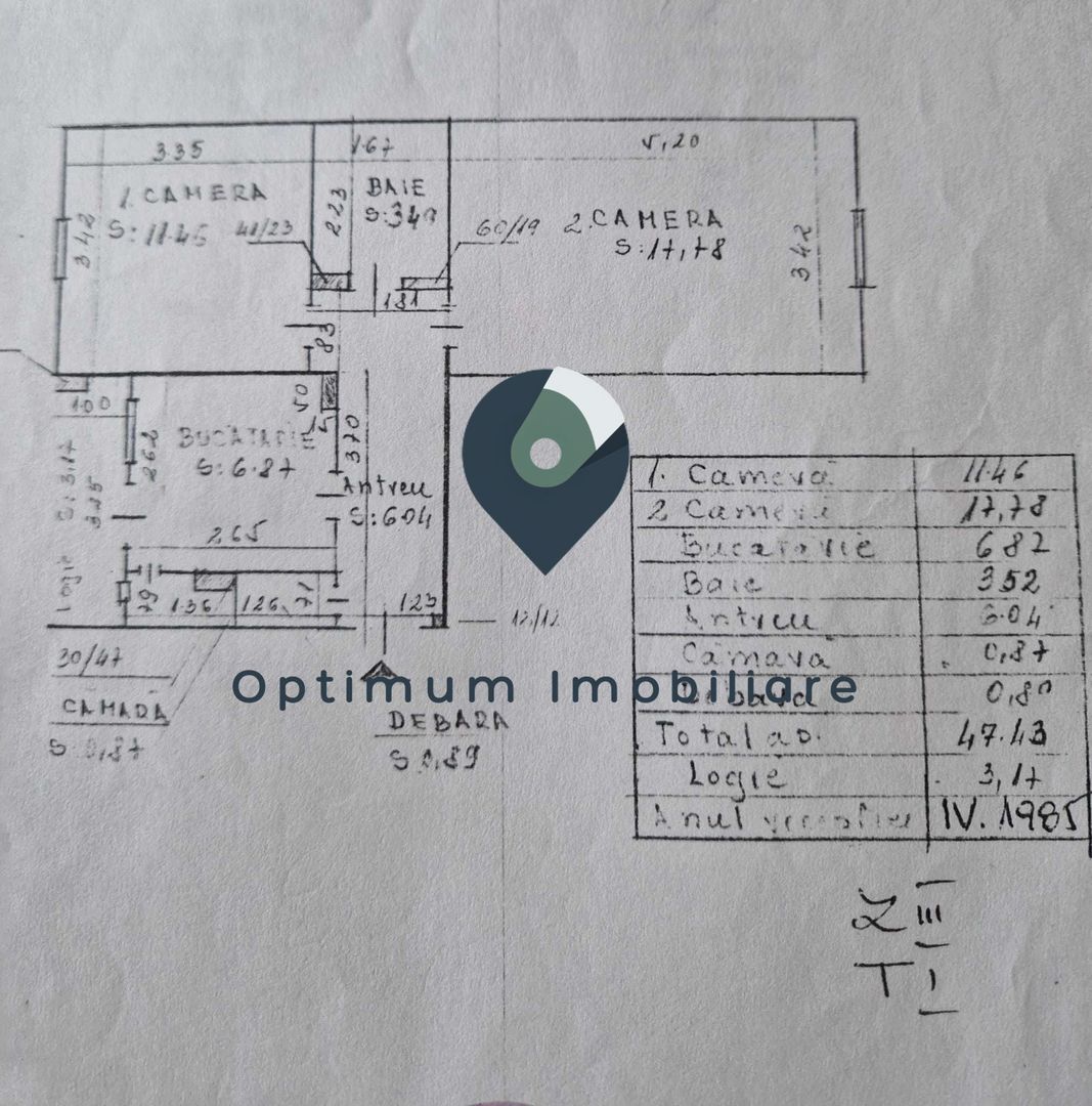 Apartament cu 2 camere, etaj 3/4 Intre Lacuri ! - Schiță 8