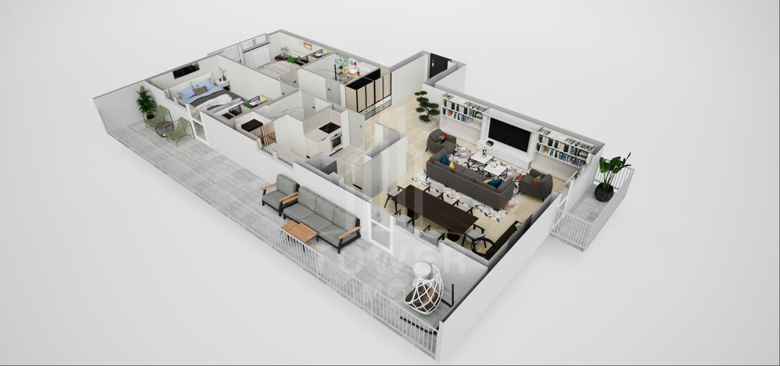 Apartament spațios de 4 camere, 114 mp utili + 3 terase – Hipodrom 3! - Poză 24