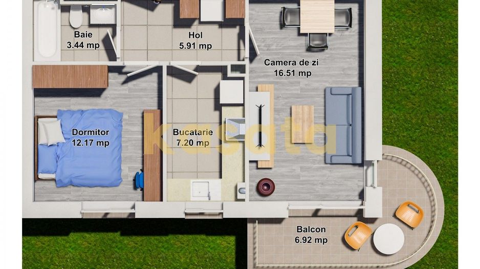 2 camere I Cosmopolis I 50 mp I et 4 I zona Tunari - Poză 8