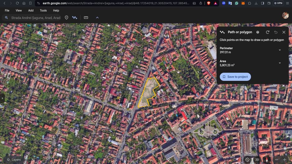 Teren intravilan Arad 5.801 mp str. Andrei Saguna - Poză 5