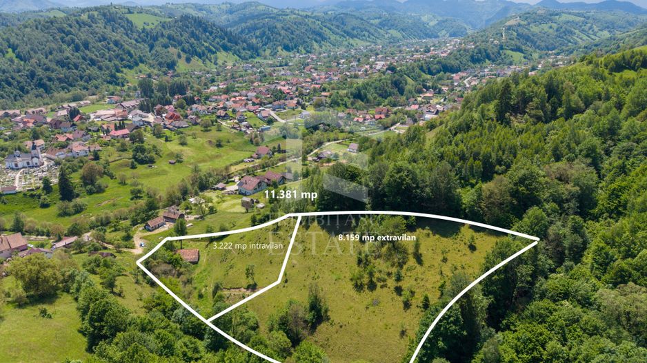 Moieciu de Jos |Teren 11.381 mp | Panoramă, potențial turistic - Poză 3