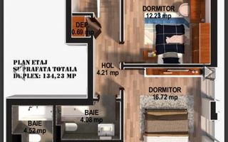 De Vanzare Apartament 3 Camere- Duplex - Drumul Taberei - Poză 14