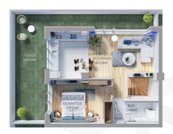 Penthouse 4 camere Maurer Residence zona Coresi - Schiță 29