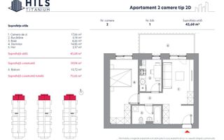 Vânzare, apartament, 2 camere tip 2D, HILS Titanium, București - Poză 11