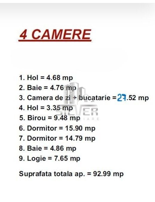 Apartament cu 4 camere /85.5mp/zona Sub Cetate. - Poză 14