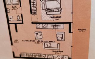 Apartament cu 2 camere, localizat in Dambul Rotund! - Schiță 4