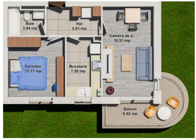 Apartament 2 camere de vanzare - Poză 1