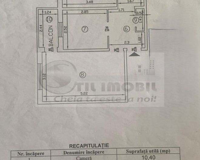 Parc Nicolina - Apartament cu 3 camere decomandat ! Predare Imediata ! - Schiță 5