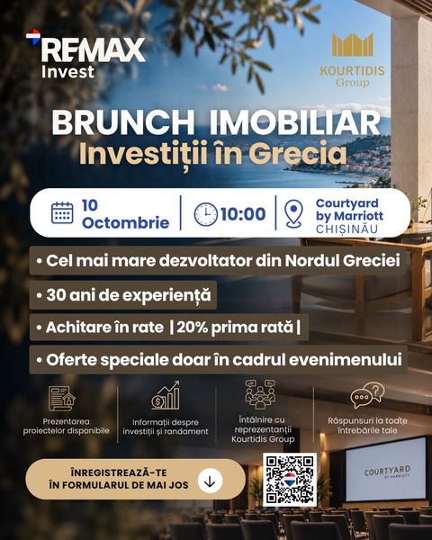Brunch Imobiliar REMAX Invest: investiții imobiliare în Grecia