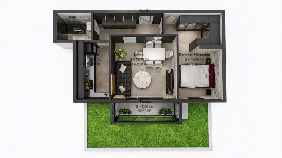 AP. 2CAM DECOMANDAT+GRADINA IN COMPLEX PREMIUM DE 3 BLOCURI P+3! - Poză 1
