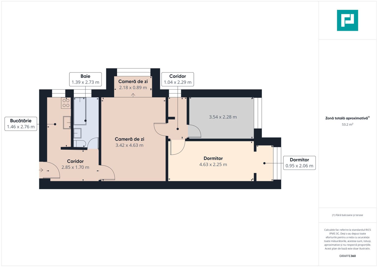 Apartament cu 3 camere,  2 balcoane Calea Șagului - Poză 8