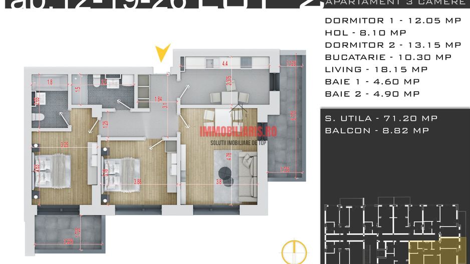 Titan-Pallady-Metrou - Parcare Bonus - Direct Dezvoltator - Schiță 2