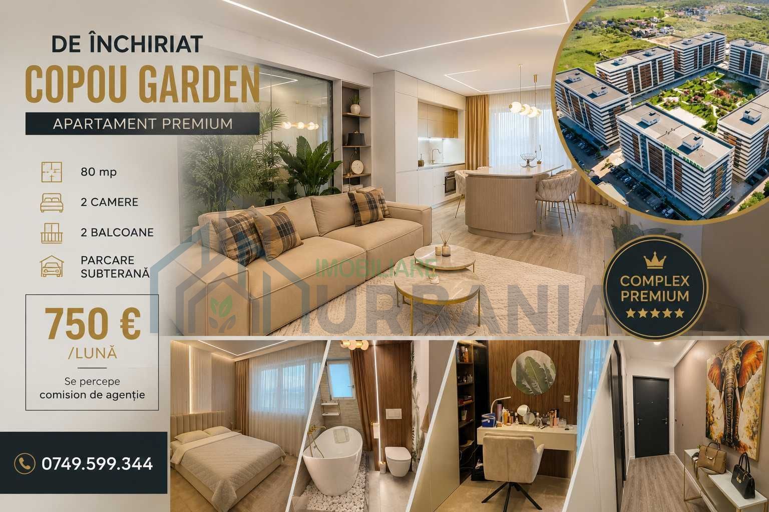 Apartament de închiriat, 2 camere, Copou Garden, Iași - Poză 1