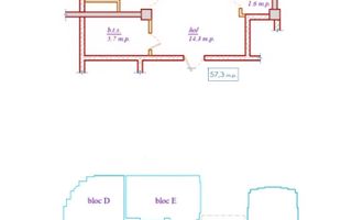 Vânzare, apartament, 2 camere, strada Cartușa, Durlești - Poză 2