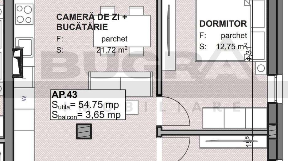 Apartament de 3 camere, bloc nou, parcare subterana, zona Apahida - Poză 1