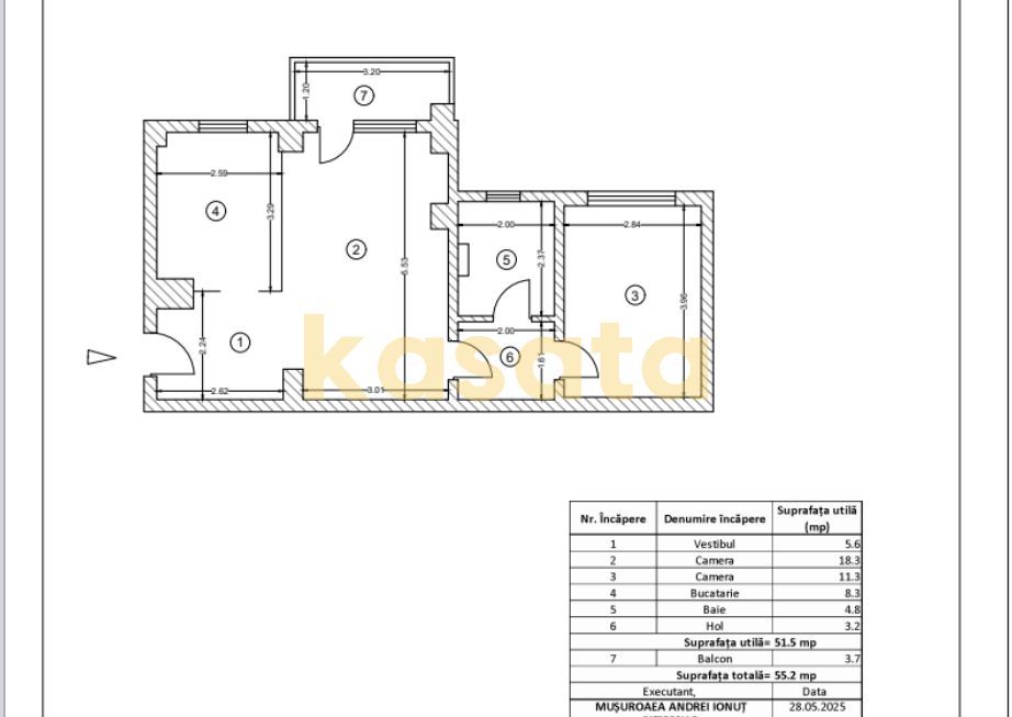 OPORTUNITATE | APARTAMENT 2 CAMERE | IANCULUI | BLOC 1983 - Schiță 8