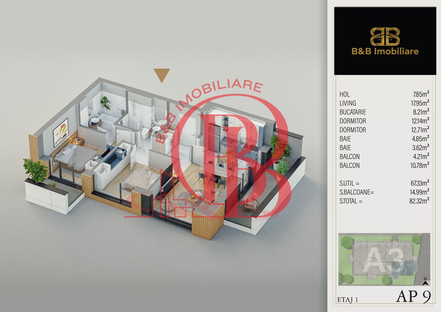 3 camere -complex cu circuit inchis -piscina--pista alergare - Schiță 9