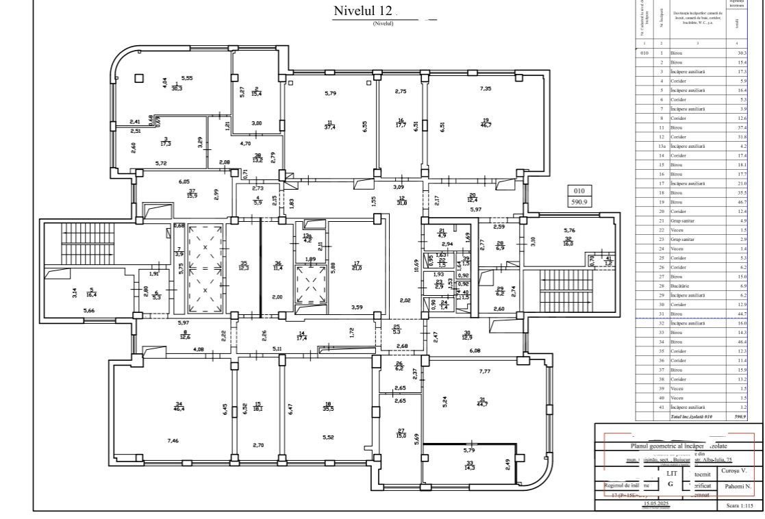 Vânzare, oficiu, 622 mp, str. Alba Iulia, Buiucani. - Schiță 33