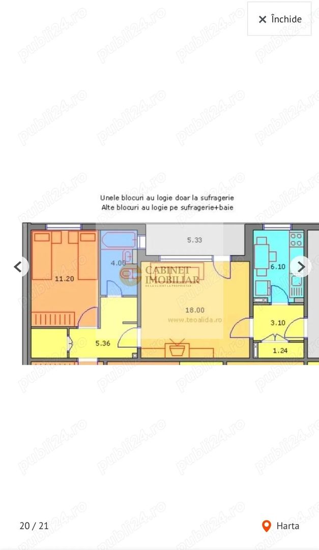 2 Camere - 55MP | Reabilitat | Bulevardul Iuliu Maniu - Stradal - Schiță 9