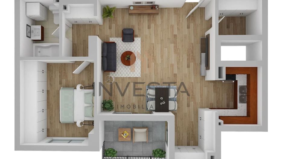 Apartament 2 camere de 61.95 mp, Constructie Premium, Andrei Muresanu! - Schiță 8