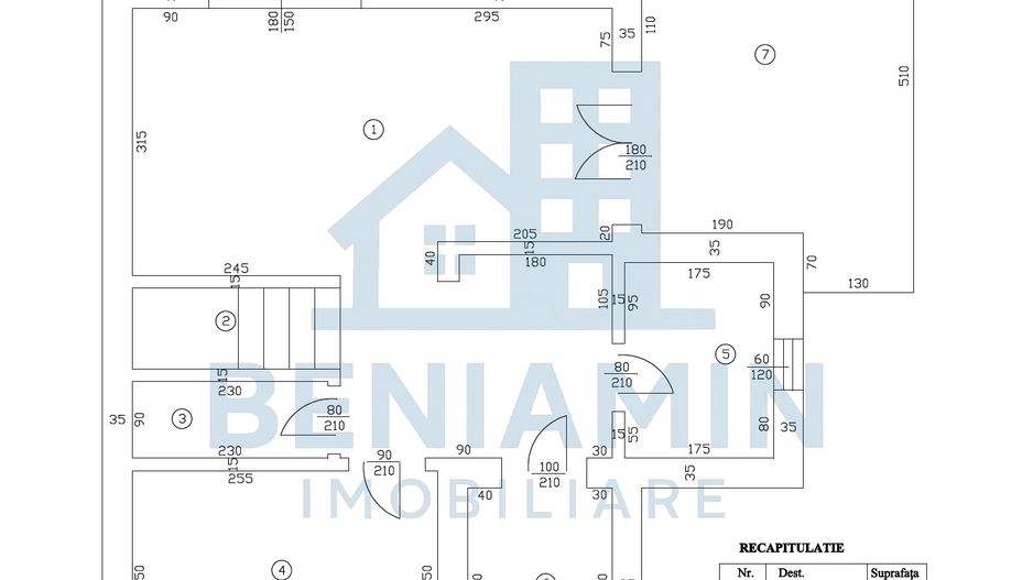 Casa P+1 Living-Bucatarie-3 Dormitoare-Toate utilitatile-Disponibila - Schiță 10