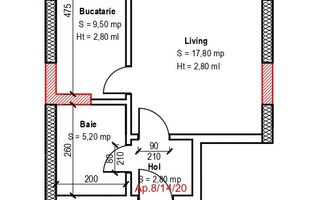 Garsonieră 41mp | Bucătărie Închisă | Comision 0% Dezvoltator - Poză 4