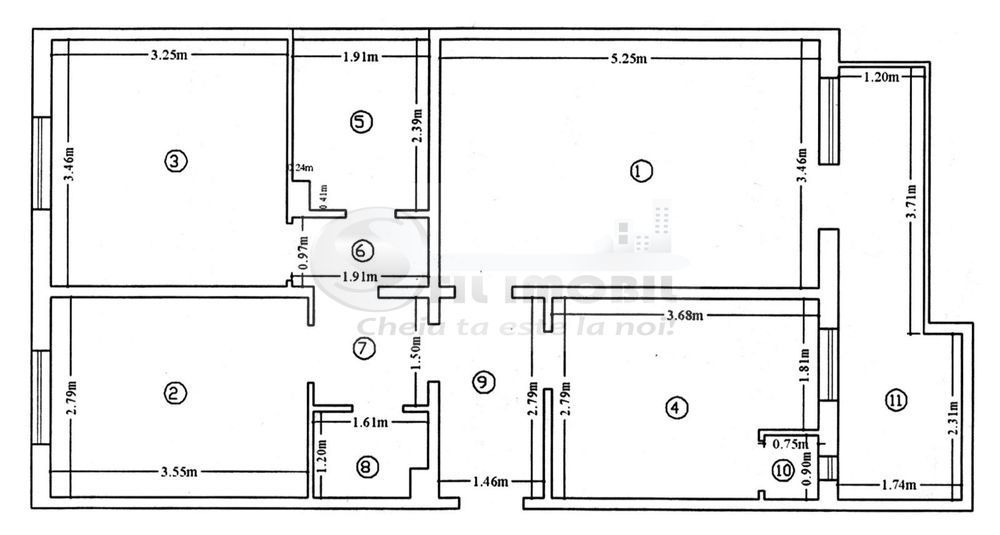 Vand apartament 3 camere decomandat - 64 mp - Gradinari - 92.000 euro! - Schiță 7