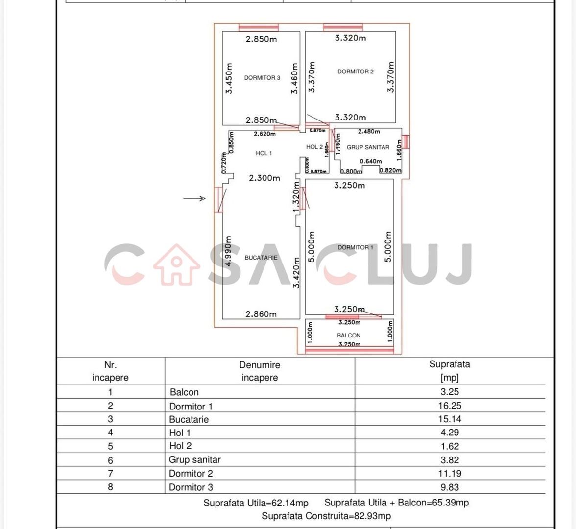 3 camere | Etaj 1 din 4 | Decomandat | Zorilor-Pasteur - Poză 9