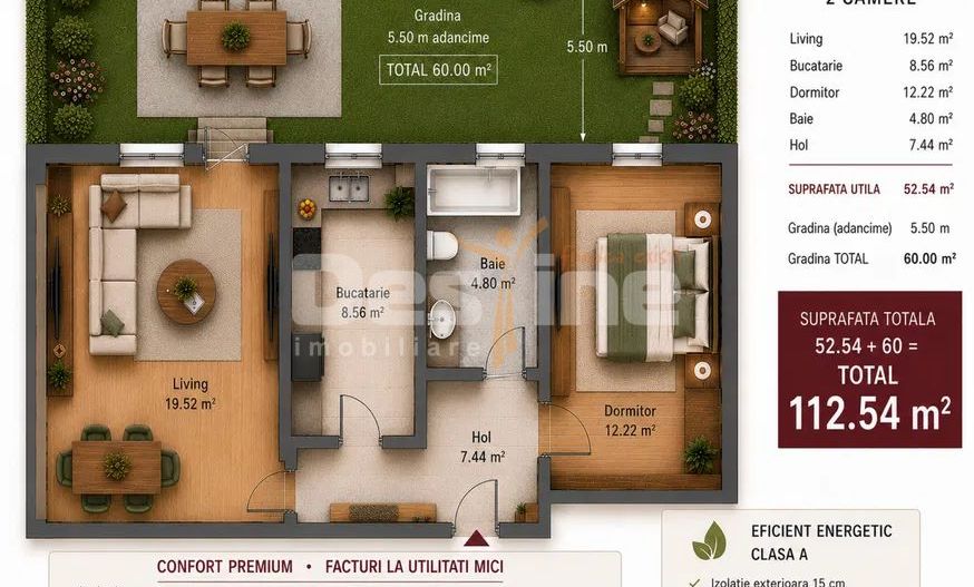 APARTAMENT 2 CAMERE DECOMANDAT - Poză 7