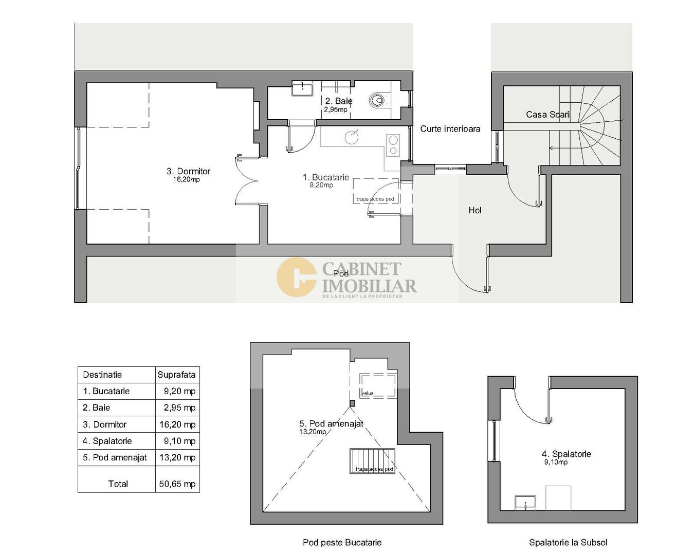 Studio - 2 Camere | 51 MP | Eroilor | AIRBNB - Schiță 5