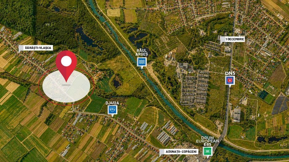 Teren intravilan – Adunatii Copaceni | 3.399 mp | Ideal investitie - Poză 9
