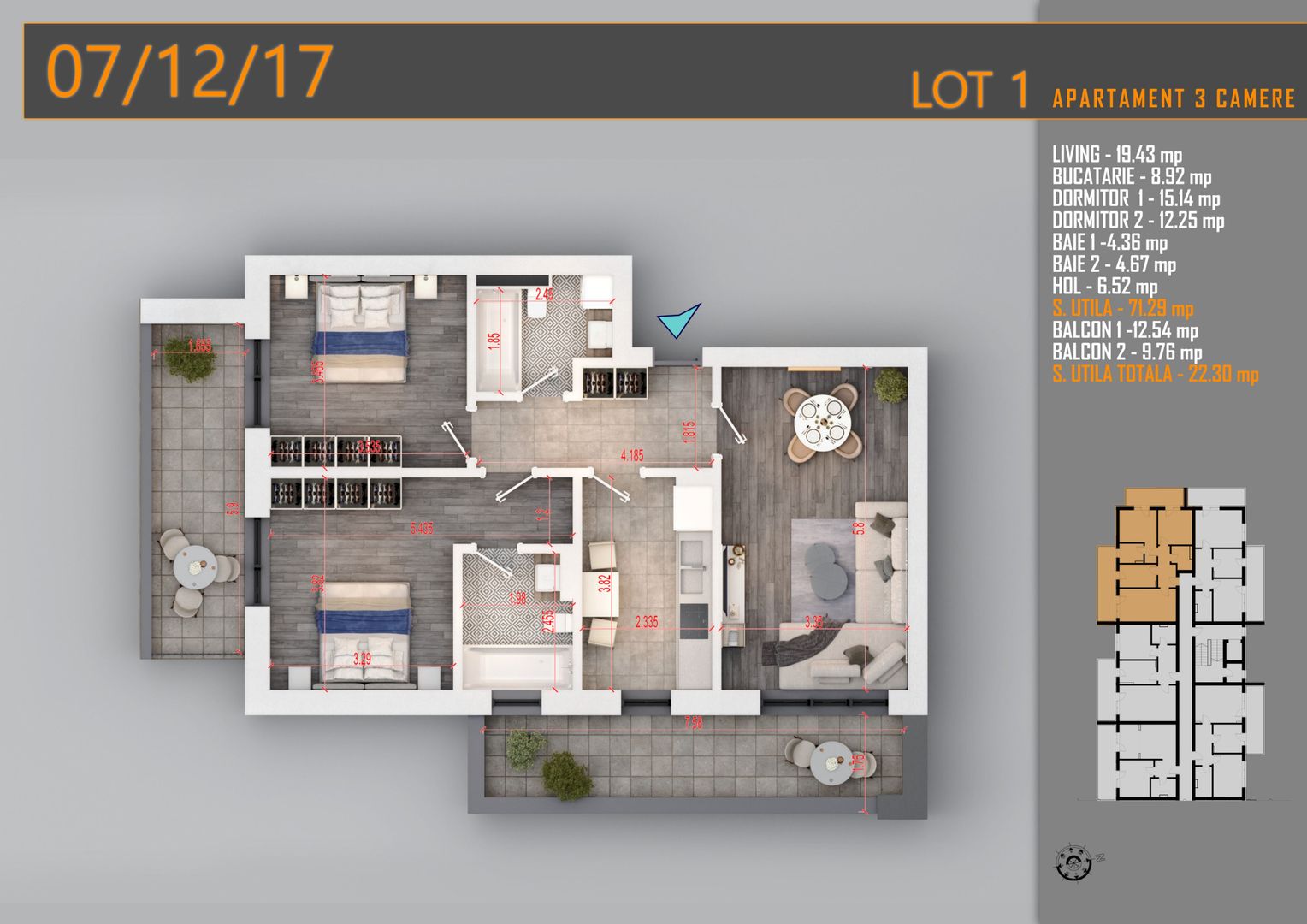 AP. 3CAM. DECOMANDAT-NOUL COMPLEX EFY RESIDENCE / METROU N. TECLU! - Poză 1