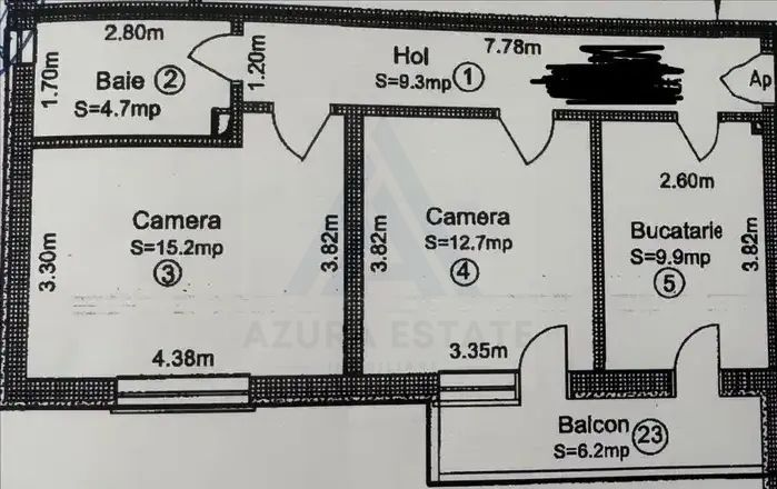 Apartament 2 camere decomandate de vânzare – Sibiu cartier Deventer - Poză 7