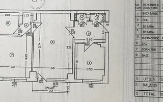 VANZARE 2 CAMERE | 54 MP | ETAJ 6 | MOBILAT & UTILAT | DRUMUL TABEREI - Schiță 12
