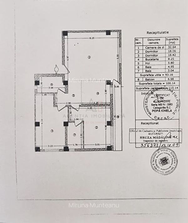 3 Camere Stefan cel Mare| Mobilat | Utilat | Bloc nou | - Poză 15