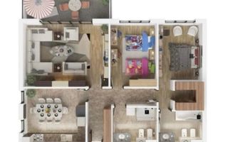 Ap 3 camere mobilat-utilat - zona Tractorul (Isaran) - Poză 7